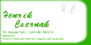 henrik csernak business card