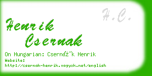 henrik csernak business card